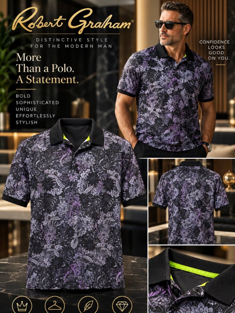 Robert Graham Classic Fit 2XL Polo